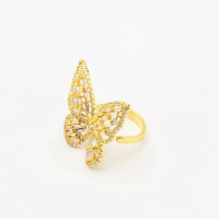 Big Golden Butterfly Ring