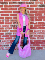 Large Quilted Puffer Handbag