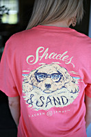 Lauren James Shades and Sand Tee: Coral Lauren James Shades and Sand Tee: Coral