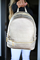 Jet Set Go Backpack: Gold