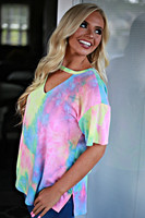 Tie Dye For Top: Multi Tie Dye For Top: Multi