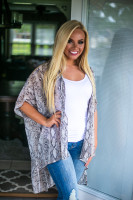 Snake Eyes Kimono: Gray