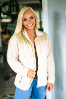 Destination Anywhere Full Zip Fleece Jacket: Cream Destination Anywhere Full Zip Fleece Jacket: Cream