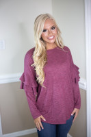 Never Miss a Beat Top: Marsala 