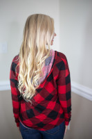 Aspen Hooded Top: Red/Black Buffalo Plaid
