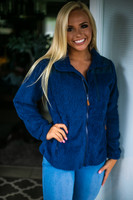 Destination Anywhere Full Zip Fleece Jacket: Navy Destination Anywhere Full Zip Fleece Jacket: Navy