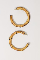 Elissa Bamboo Hoop Earrings: Natural Elissa Bamboo Hoop Earrings: Natural
