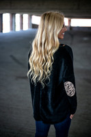 Low Key Leopard Top: Black Low Key Leopard Top: Black