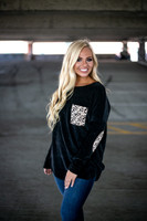 Low Key Leopard Top: Black Low Key Leopard Top: Black