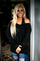Weekend Vibes Sweater Tunic: Black Weekend Vibes Sweater Tunic: Black