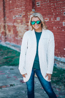 Movie Theater Popcorn Cardigan: Ivory
