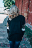 Living in Leopard Top: Black Living in Leopard Top: Black