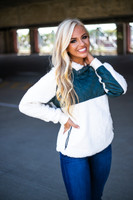 Feeling Fall Pullover: Olive/Ivory