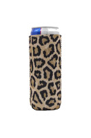 Lit Handlers: Leopard Slim Can Cooler 12oz