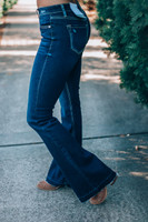 Kenna Flare Jeans: Dark Wash