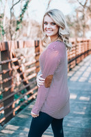 Starting Over Tunic: Burgundy/Ivory Starting Over Tunic: Burgundy/Ivory