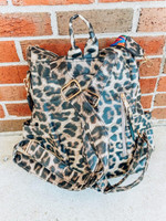 Hailey Convertible Backpack Leopard womens clothing boutique free shipping