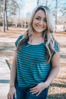 On My Own Top Teal womens clothing boutique free shipping