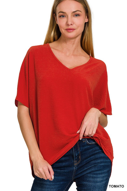 Tomato Spring Airflow Casual Short Sleeve Top Tomato Spring Airflow Casual Short Sleeve Top
