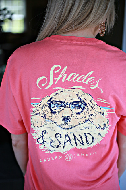 Lauren James Shades and Sand Tee: Coral Lauren James Shades and Sand Tee: Coral