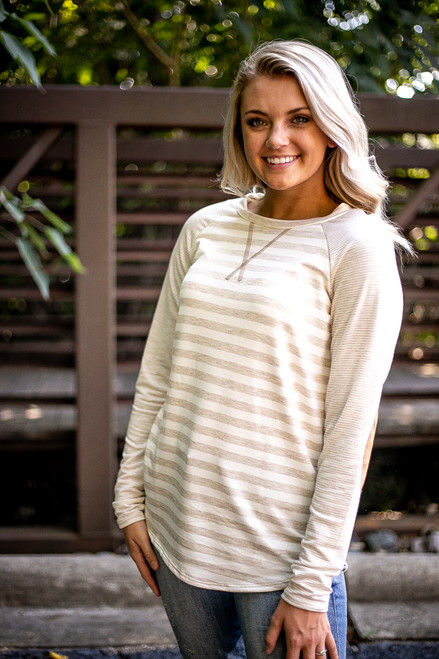 Lovely Day Top: Taupe Lovely Day Top: Taupe