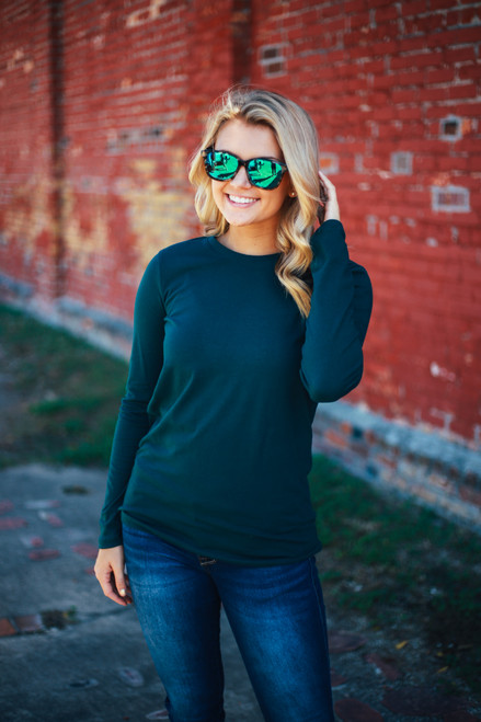Back to Basics Top: Hunter Green Back to Basics Top: Hunter Green