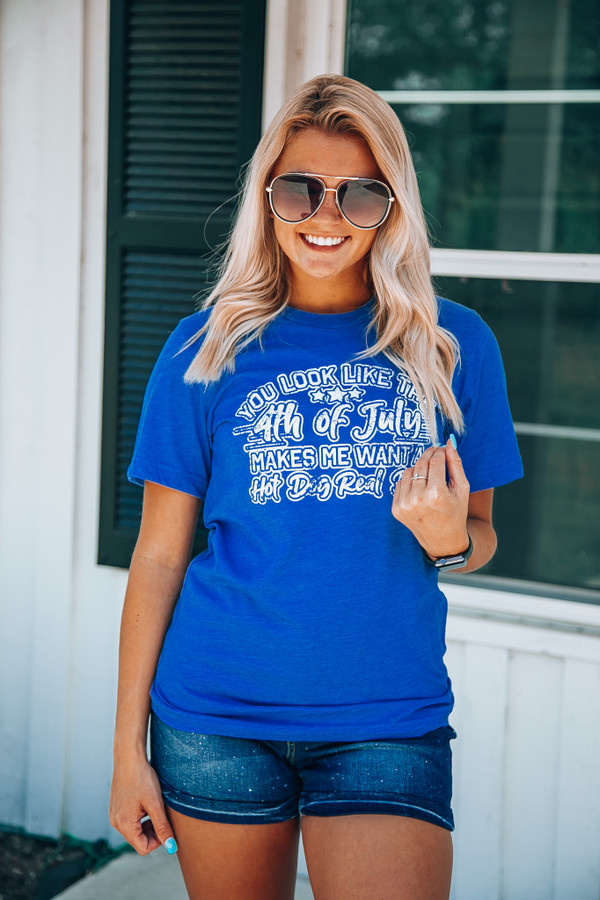 Look Like the 4th of July Tee: Royal Blue - Off the Racks Boutique