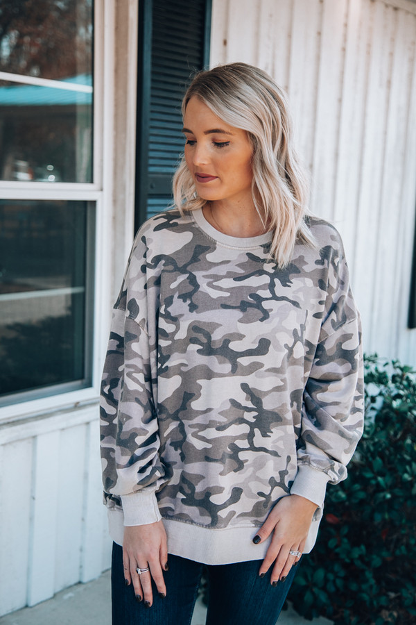Keep Your Promise Top: Camo - Off the Racks Boutique