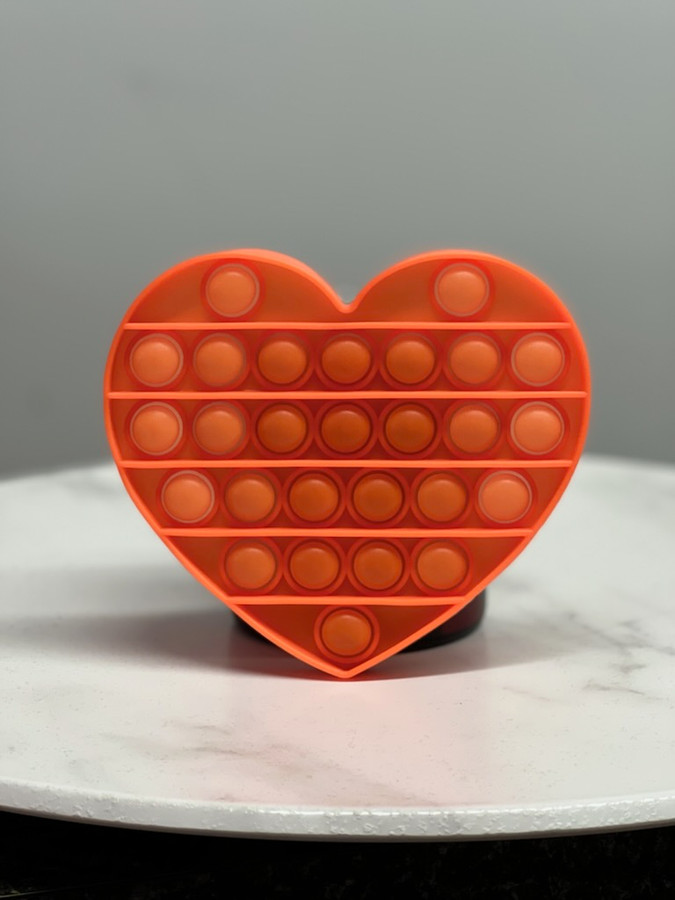 Bubble Popper Fidget Toys: Orange Heart