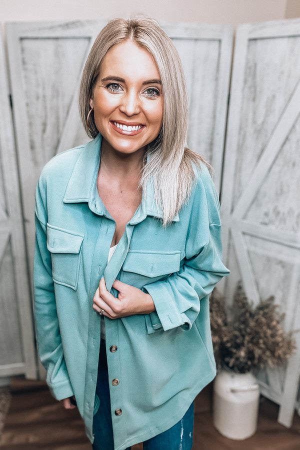 Need More Time Jacket: Sage