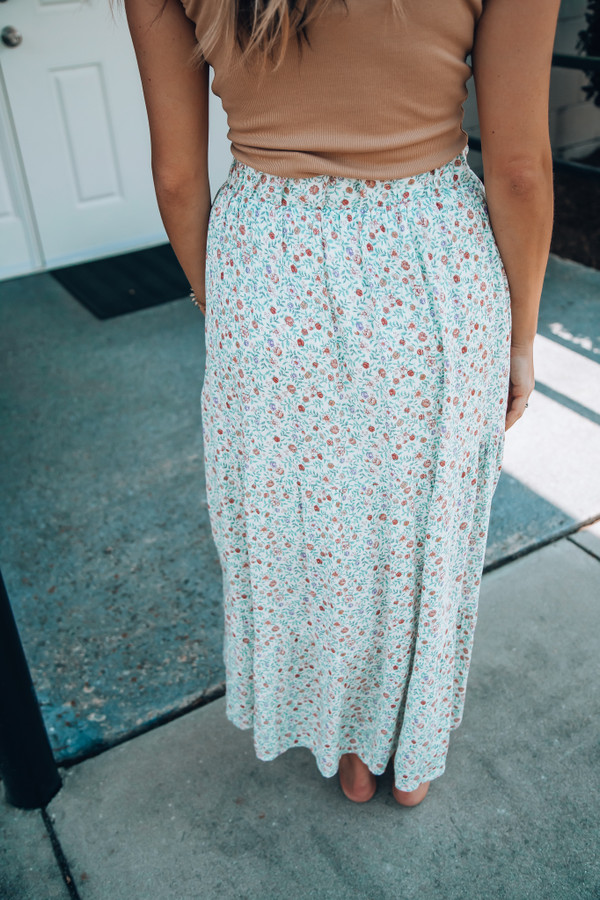 Album of Memories Skirt: Sage - Off the Racks Boutique