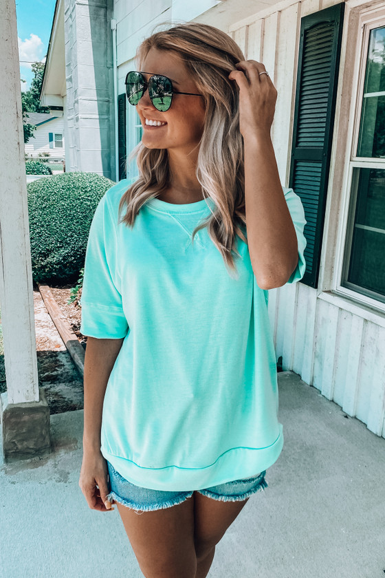 Praying For Time Top Mint Off the Racks Boutique