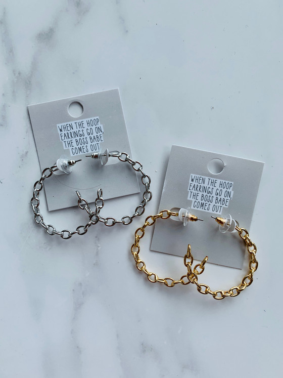 Chain Link Hoops Options Available Off the Racks Boutique