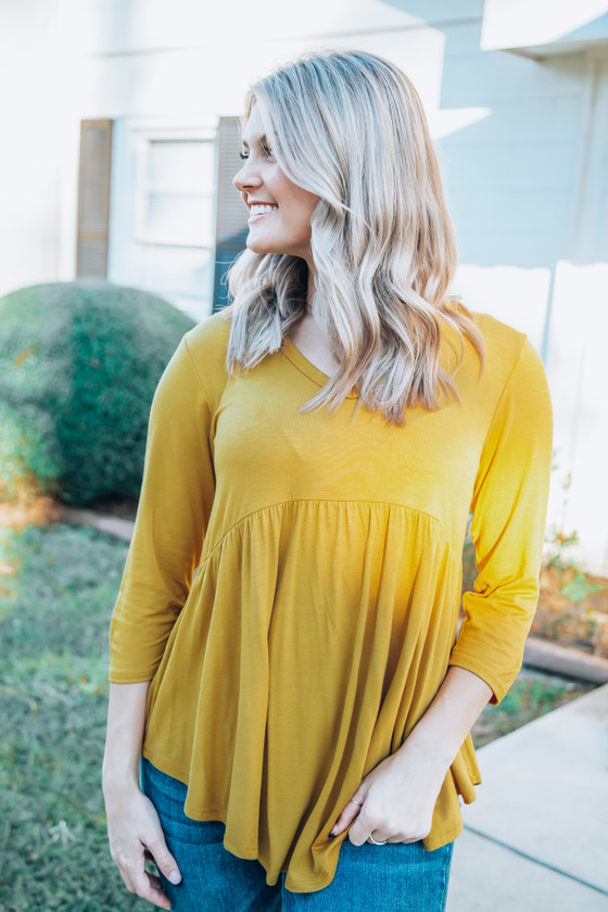 Planning Ahead Top Mustard Off the Racks Boutique