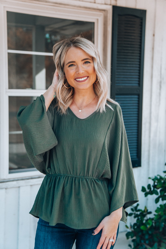 Leaving You Hanging Top Olive Off the Racks Boutique