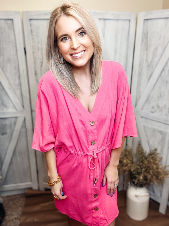 Heartfelt Notes Dress Hot Pink Off the Racks Boutique