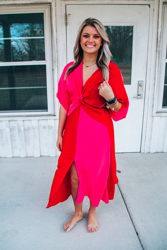 Grand Style Maxi Dress Fuchsia/Red Off the Racks Boutique