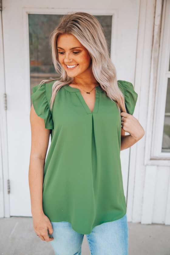 My Final Hope Top: Ash Olive - Off the Racks Boutique