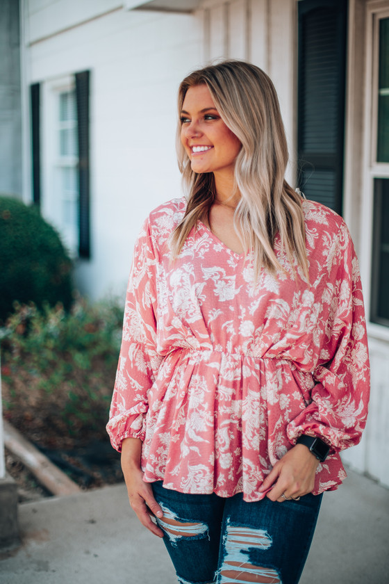 Guarantee Happiness Top Rose Off the Racks Boutique