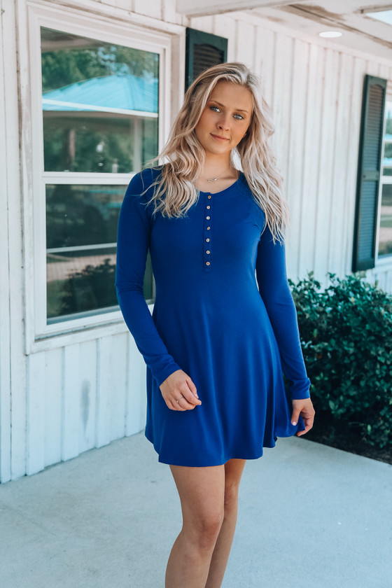 Let Them Know Dress Light Navy Off the Racks Boutique