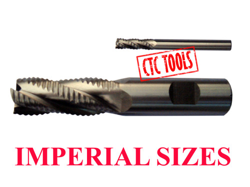 CTC Tools - 4 flute HSS M2AL roughing endmill cutter imperial (1 pc), suitable for rough milling tasks.
