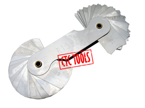 CTC Tools - Inside and outside radius gauges, metric sizes, for radius measurement. CTC Tools - Inside and outside radius gauges, metric sizes, for radius measurement.