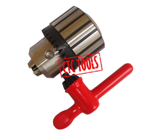 CTC Tools - Drill chuck with key for B type arbor, 1 pc, ensures secure tool holding.