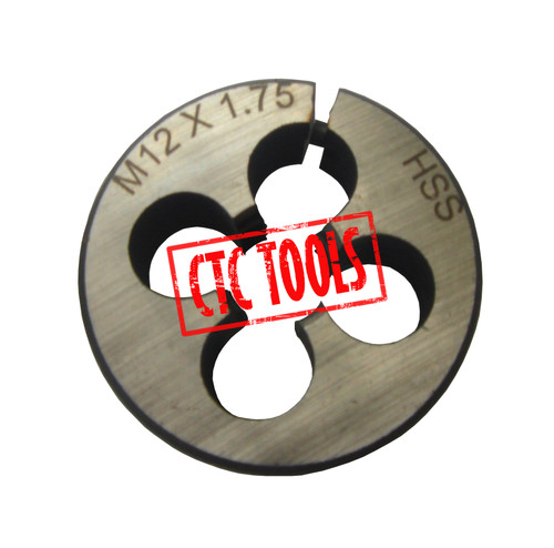 CTC Tools - Round die, 1 pc, adjustable HSS M2, metric coarse, for customizable threading.