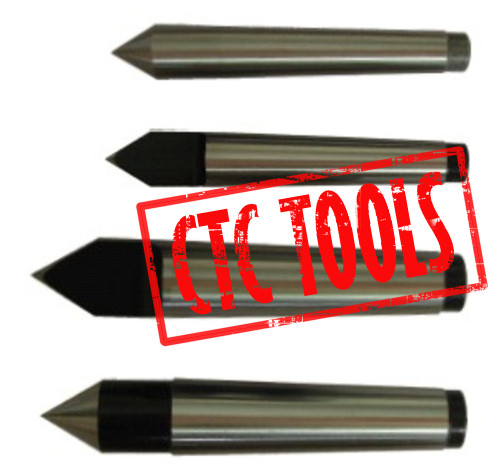 CTC Tools - 4-piece MT1 & MT2 dead and half notch centers for stable lathe turning in metalworking.