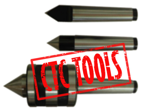 CTC Tools – 3-piece MT2 live, dead, and half notch centers for secure lathe support and turning.
