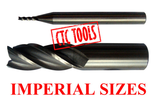 CTC Tools - 4 flute HSS AL endmill milling cutters imperial (1 pc), ideal for professional milling operations.
