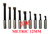 CTC Tools - 9 pcs. 12mm carbide-tipped boring bars designed for accurate boring applications.