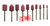 CTC Tools - 10-piece mounted points on 3mm shank, cylindrical & bullet shape, for detail grinding tasks.