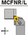 CTC Tools - MCFNR/L indexable turning tool holder for external lathe turning in metal machining.